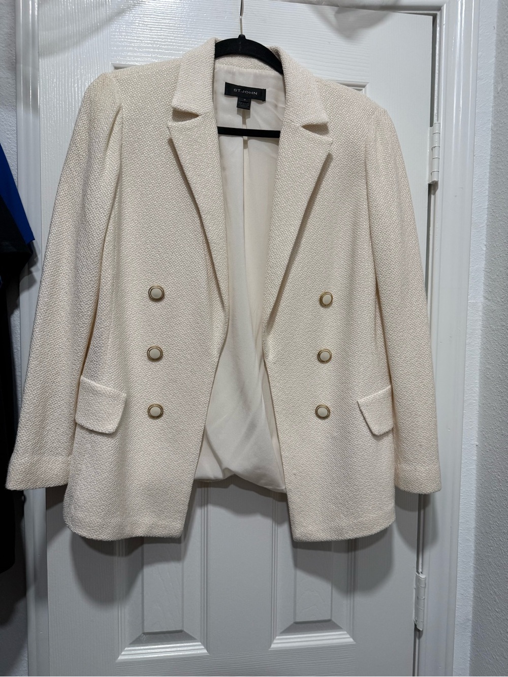 St. John Cream Knit Blazer